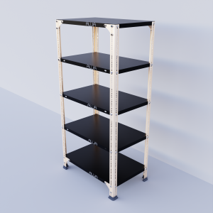 Slotted Angle Metal Rack (48"H x 29"L x 18"D) Storage Rack Unit