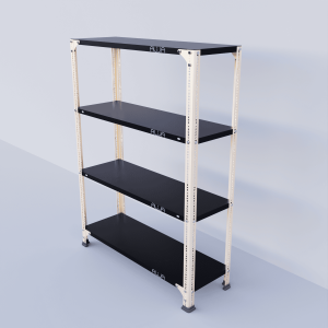 Slotted Angle Metal Rack (48"H x 35"L x 12"D) Storage Rack Unit