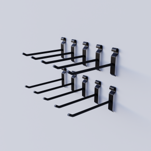 Appaloosa Grid Mesh Hooks Black Color (Pack Of 10)