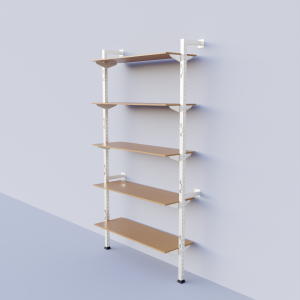 Akhal Teke Slotted Pipe Rack Adjustable, (60"H x 30"L x 12"D) 5 Shelves