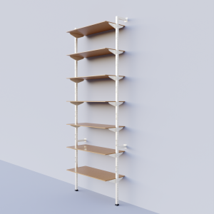 Akhal Teke Slotted Pipe Rack Adjustable, (84"H x 36"L x 15"D) 7 Shelves