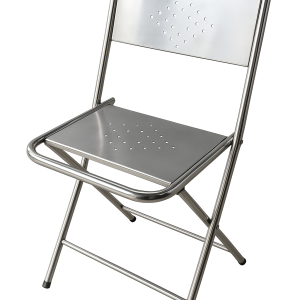 ALIJA Stainless Steel Folding Chair – Rustproof & Easy to Clean, Strong & Stylish for Cafés, Homes & Events