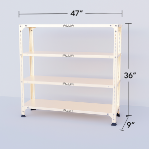 ALIJA Heavy Duty Slotted Angle Rack | Strong & Long-Lasting Adjustable Steel Storage Shelf for Home, Office, Garage & Warehouse 36"hx47"wx9"d 22 gauge