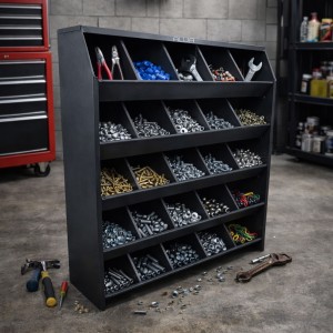 ALIJA Swiftlet Metal Storage Organizer 48" x 36" 12" with 25 Compartment Bin Rack, Hardware Parts Tool Organizer for Garage Workshop